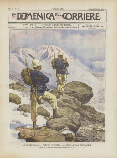 Le Sentinelle Ai Confini DItalia, Al Piccolo San Bernardo by Achille Beltrame