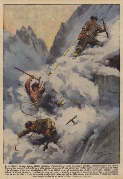 Bir İtalyan dağ rehberinin özellikleri by Achille Beltrame