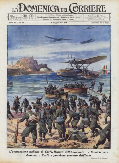 Korfu İtalyan işgali by Achille Beltrame