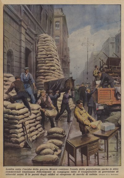 Londra savaş kabusu altında by Achille Beltrame