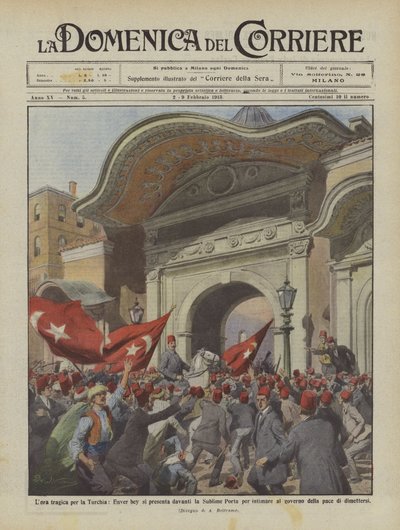 Türkiye için trajik saat, Enver Bey emir vermek için Babıali
