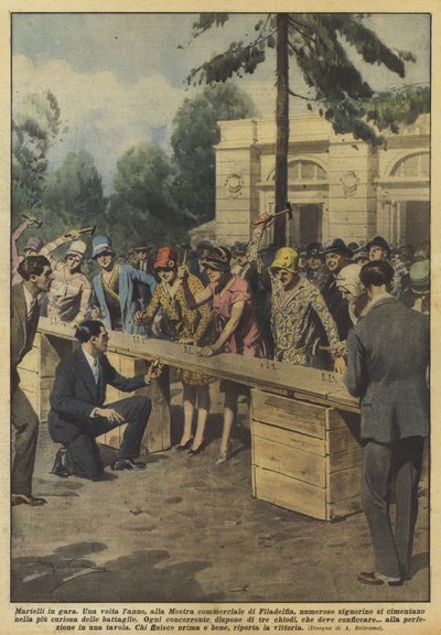 Çekiçler yarışta by Achille Beltrame
