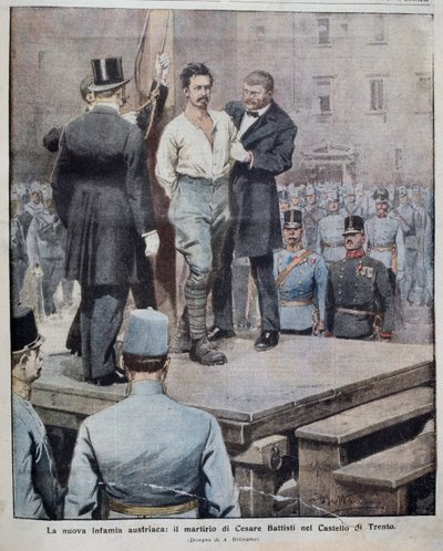 Cesare Battisti'nin Şehadeti (1875-1916) 12 Temmuz by Achille Beltrame