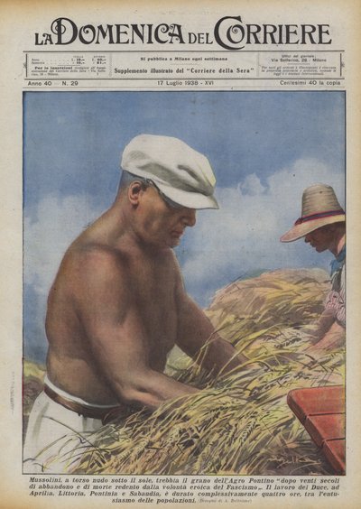 Güneşte gömleksiz Mussolini, yirmi asır sonra Agro Pontino
