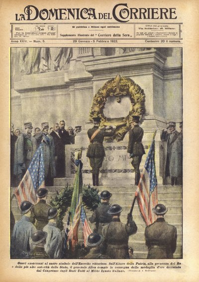 Amerikan, muzaffer Ordunun kutsal sembolüne saygı duyuyor by Achille Beltrame