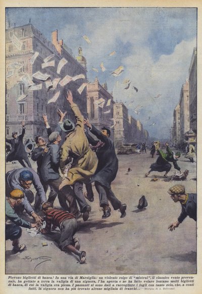 Banknotlar yağıyor! by Achille Beltrame