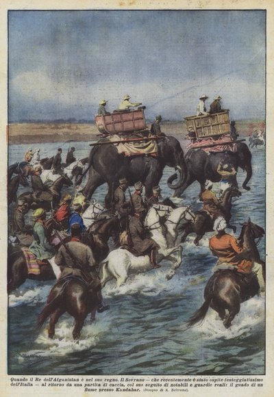 Afganistan Kralı krallığındayken by Achille Beltrame