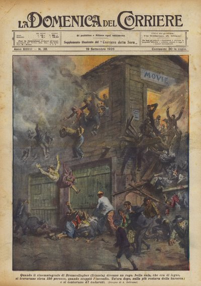 Drumcollogber sineması (İrlanda) riske girdiğinde by Achille Beltrame