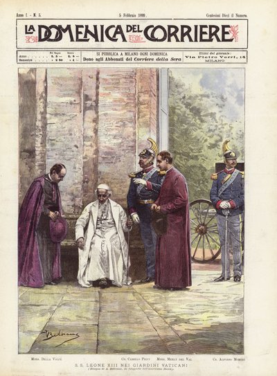 Vatikan Bahçelerinde SS Leo XIII by Achille Beltrame