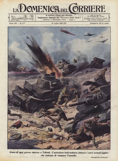 Tobruk çevresinde her gün sahneler by Achille Beltrame