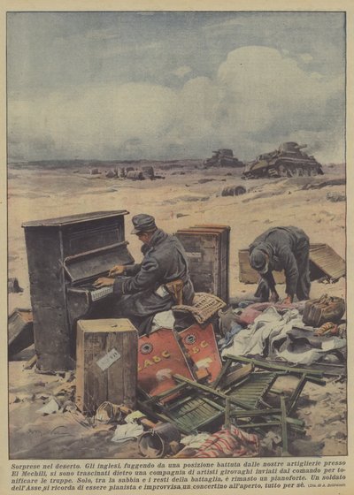 Çölde sürprizler (renkli litho) by Achille Beltrame