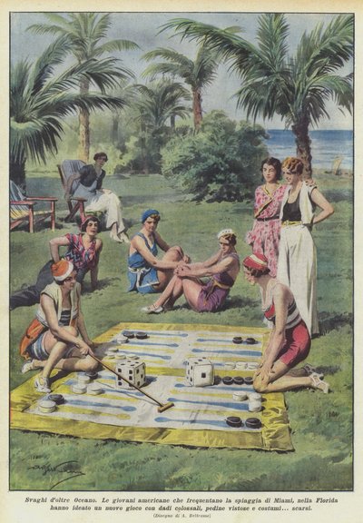 Okyanus boyunca eğlence by Achille Beltrame