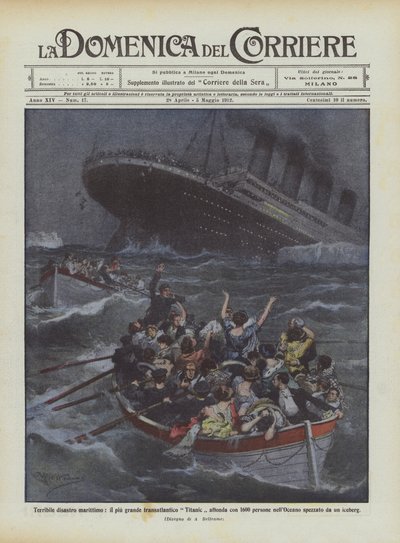 Korkunç deniz felaketi, en büyük okyanus gemisi Titanic 1600 kişiyle mi battı? by Achille Beltrame