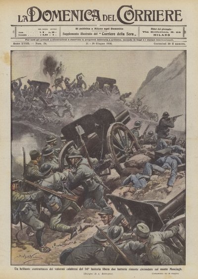 141. piyade serbest kalan iki pilin cesur Calabrian'larının parlak bir karşı saldırısı mı? by Achille Beltrame