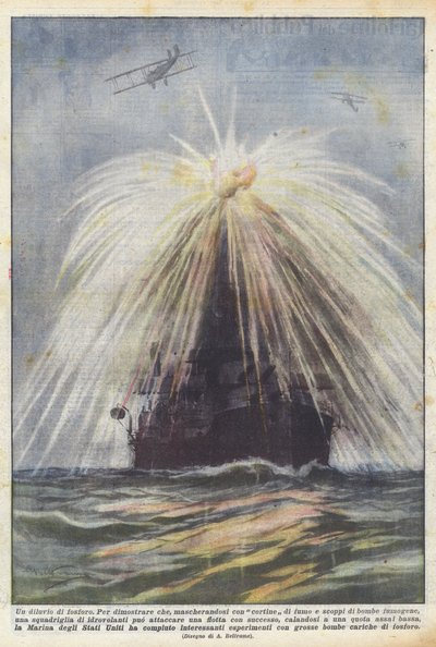 Bir fosfor tufanı by Achille Beltrame