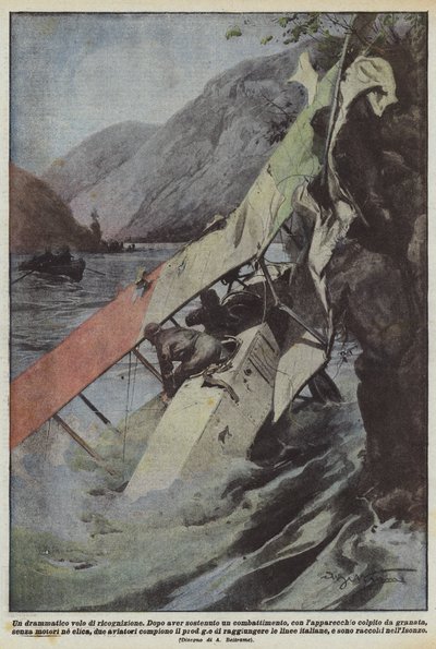 Dramatik bir keşif uçuşu by Achille Beltrame