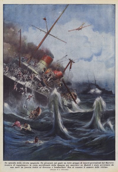 İspanyol isyanının bir bölümü by Achille Beltrame