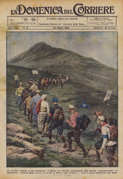 Bir dağa barışçıl bir saldırı by Achille Beltrame