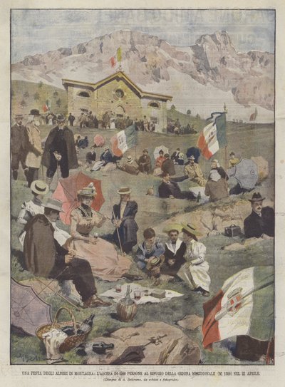 Dağlarda Ağaç Festivali, 1500 Kişi Güney Grigna Sığınağına İniş mi? by Achille Beltrame
