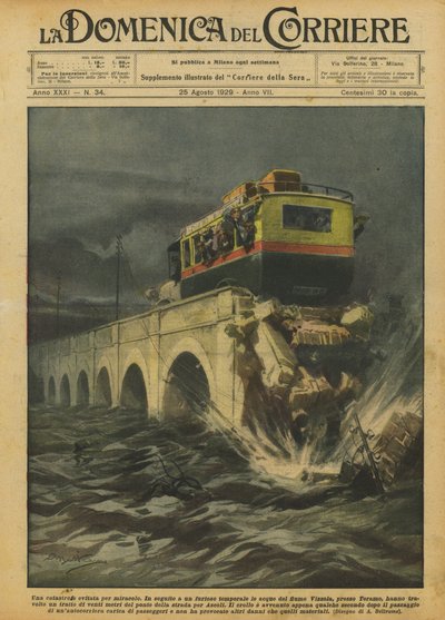 Bir mucize tarafından önlenen bir felaket by Achille Beltrame