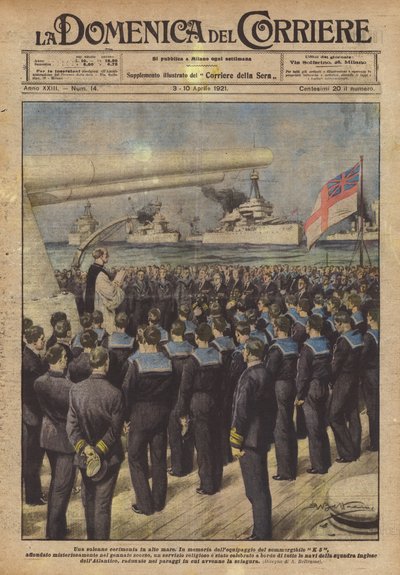 Açık denizlerde ciddi bir tören by Achille Beltrame