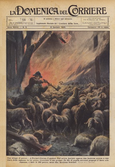 Bir koyun kesimi by Achille Beltrame
