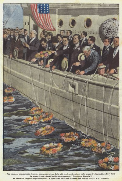 Garip ve hareketli bir anma töreni by Achille Beltrame
