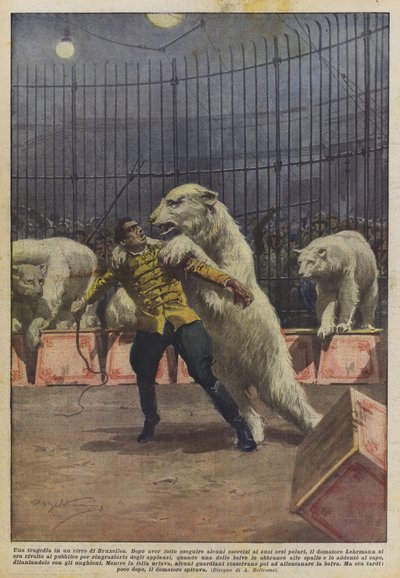 Brüksel sirkindeki bir trajedi by Achille Beltrame