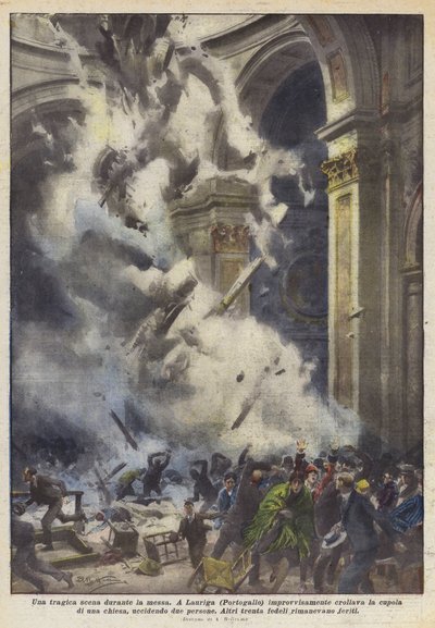 Ayin sırasında trajik bir sahne by Achille Beltrame