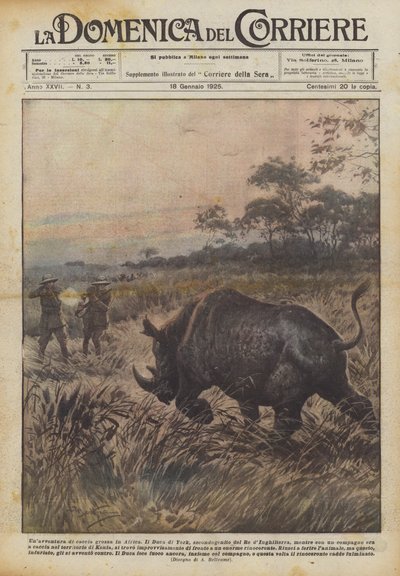 Afrika'da büyük bir av macerası by Achille Beltrame