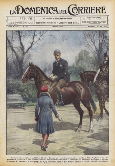 Başbakan ile doğaçlama bir seyirci by Achille Beltrame