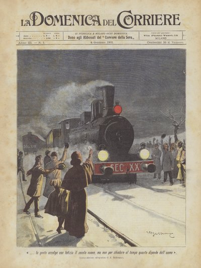 ?. bırakın insanlar yeni yüzyılı sevinçle karşılasınlar, ama zamanın insana ne kadar bağlı olduğunu sormasınlar. by Achille Beltrame