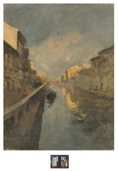Naviglio, 1925 by Achille Cattaneo