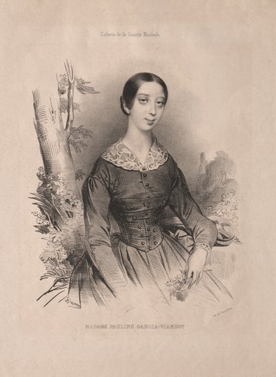 Madam Pauline Garcia-Viardot, 1840. by Achille Devéria