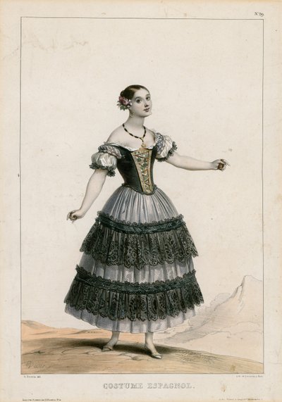 İspanyol Kostümü by Achille Devéria
