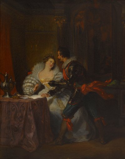 Guisse Dükü ve Düşesi. Henry ve Mahkemelerinden Sonra, Alexandre Dumas, 1829. by Achille Devéria