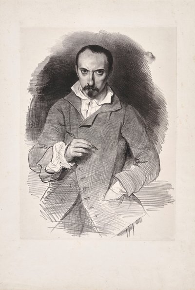 Otoportre, 19. yüzyılın ikinci çeyreği. by Achille Devéria