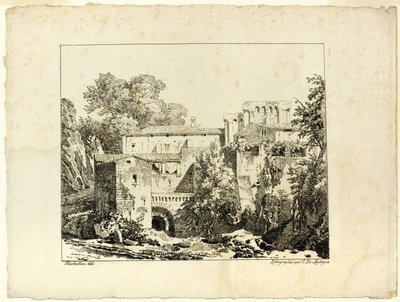 Harabeler ve Viyadük ile Peyzaj by Achille Etna Michallon