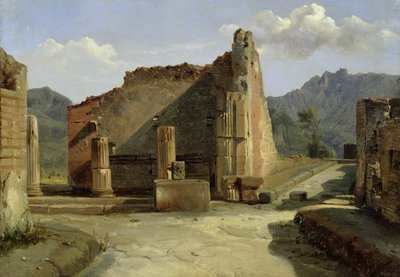 Pompeii Forumu (tuval üzerine yağlı boya) by Achille Etna Michallon