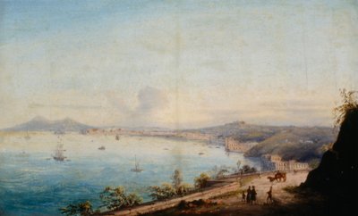 Posillipo'ya Giden Yol (tuval üzerine yağlı boya) by Achille Gigante