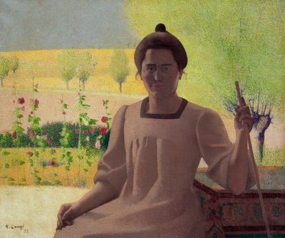 Contrejour - Sanatçının karısının portresi by Achille Lauge