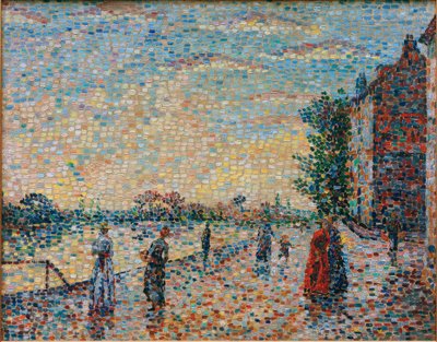 Nehir kenarındaki gezinti yolu by Achille Lauge