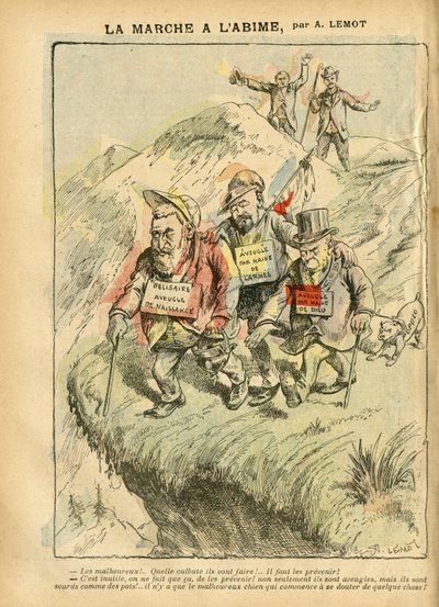 Achille Lemot (1846-1909) çizimi, Le Pelerin, 08/09/07 - La Marche à l