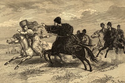 "Dünya Halkları" 1890'da gravür (gravür) by Achille Sirouy