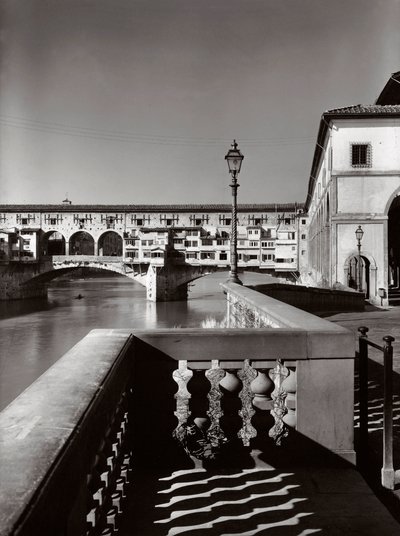 Ponte Vecchio, Floransa, İtalya, 1955 dolayları (s/b fotoğraf) by Achille Villani