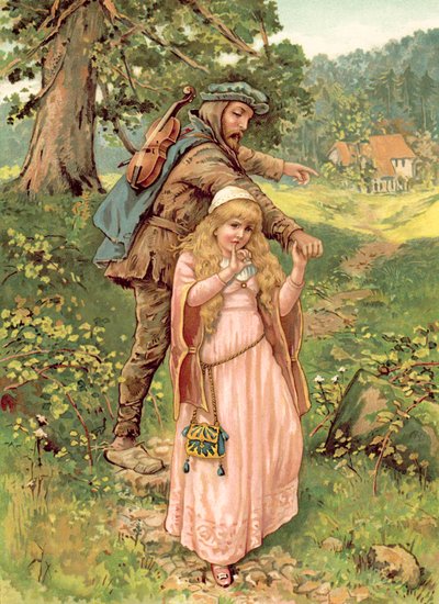 Prenses ve Dilenci Adam (chromolitho) by Ada Dennis