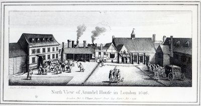 North View of Arundel House in London etched by Wenceslaus Hollar in 1646 and published in 1792  by Adam Alexius Bierling