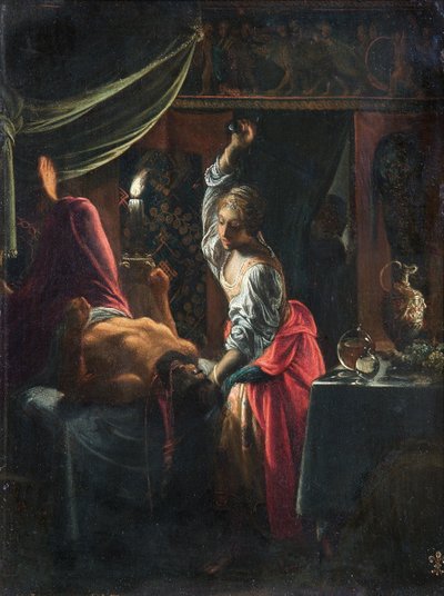 Judith Slaying Holofernes, c.1601-03 (bakır üzerine yağ) by Adam Elsheimer