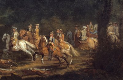 Kral Louis XIV, Ayrıntı Avına sahiptir. Adam Francois Van Der Meulen'in (1632-1690) tablosu by Adam Frans van der Meulen