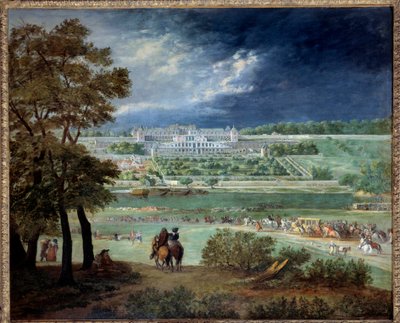 Le Chateau Neuf de Saint-Germain (Saint Germain en Laye) ve bahçeler, terasların yeniden inşası sırasında Resim Adam Van der Meulen (1632-1690) 1664-1665 Güneş. 1.1x1.3m Paris, Carnavalet Müzesi by Adam Frans van der Meulen